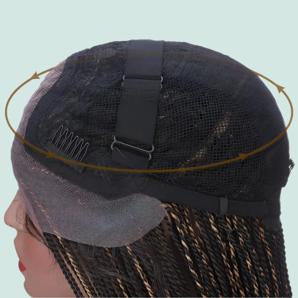 30" Senegalese Twist Braided Lace Front Wig | Knotless Braids | Synthetic Hair for Black Women