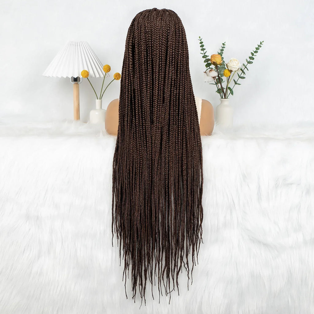 36" Twisted Box Braids Wig | Full Lace with Natural Hairline