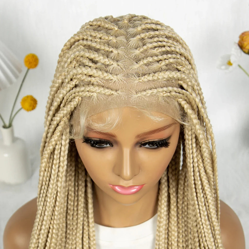 36" Twisted Box Braids Wig | Full Lace with Natural Hairline