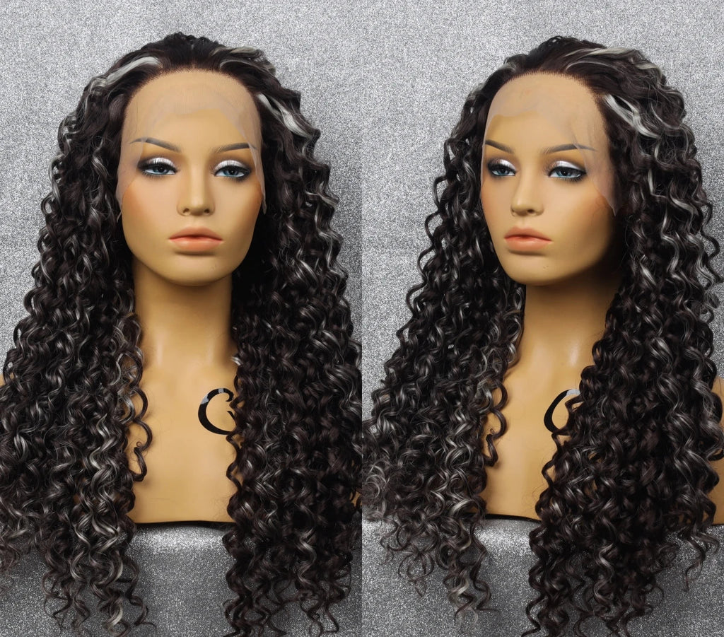 26" Black & Honey Blonde Box Braided Wig | Heat Resistant Synthetic Wig | Cosplay & Daily Wear | Machine Made