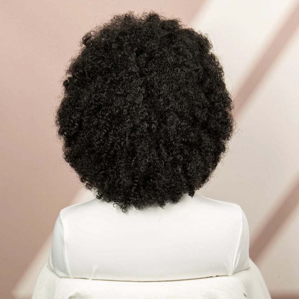 8" Afro Kinky Curly Short Braided Wig | Full Lace Knotless Braids | Synthetic Kanekalon Hair