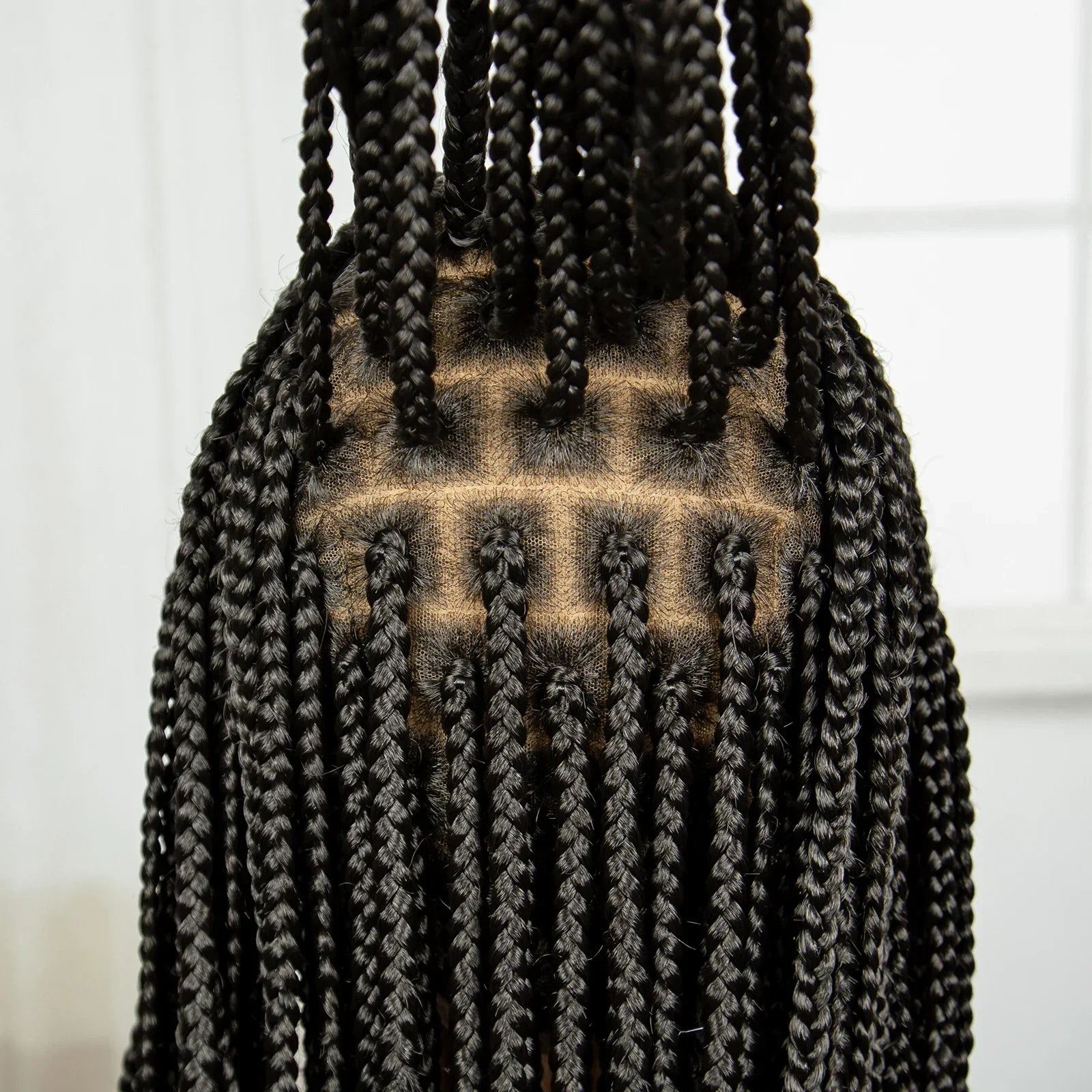 36" Knotless Box Braids Wig | Transparent Full Lace | Baby Hair