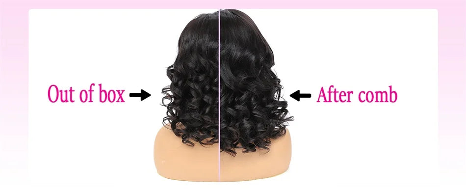 100% Indian Hair | Remy Wear and Go | Glueless | Human Hair | Pre Plucked | Pre Cut | Bouncy | Loose | Body Wave | Lace Front Wigs