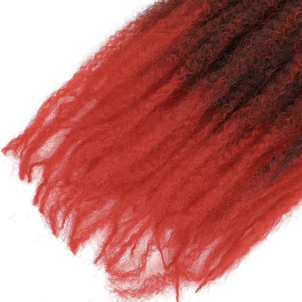 18" Marley Twist Braiding Hair | Crochet Braids | Afro Twist Kinky Hair Extensions | Ombre Colors | 30 Strands/Pack