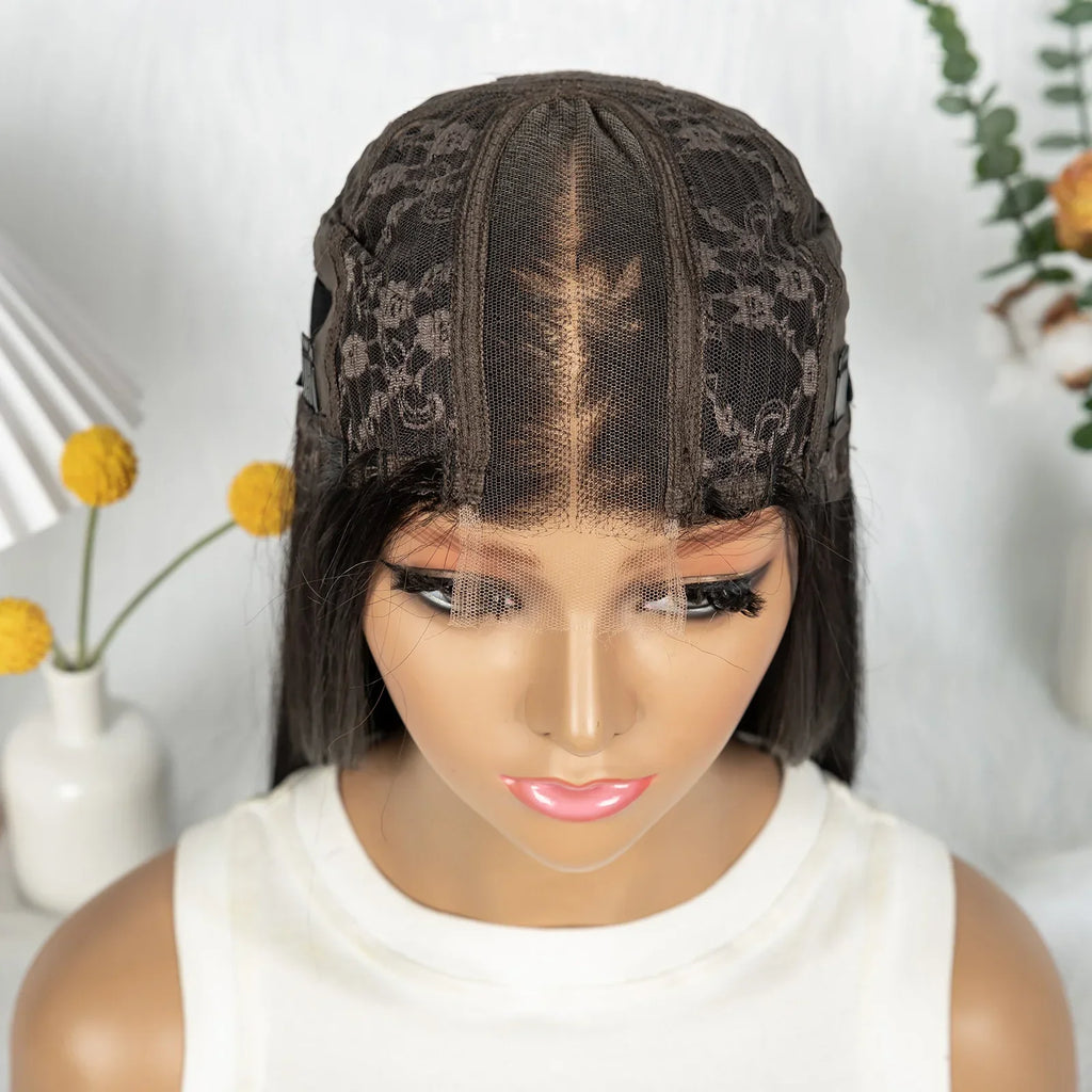 16A Double Drawn 1BT4 Chocolate Brown Bone Straight Wig | 2x6 Real HD Lace Raw Vietnamese Virgin Human Hair