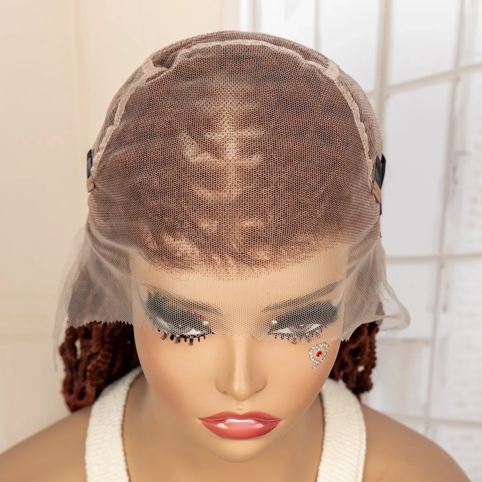 36" HD Full Lace Box Braided Wig | Ginger Color #350 | Lace Frontal Braids | Baby Hair | Synthetic Hair Wig