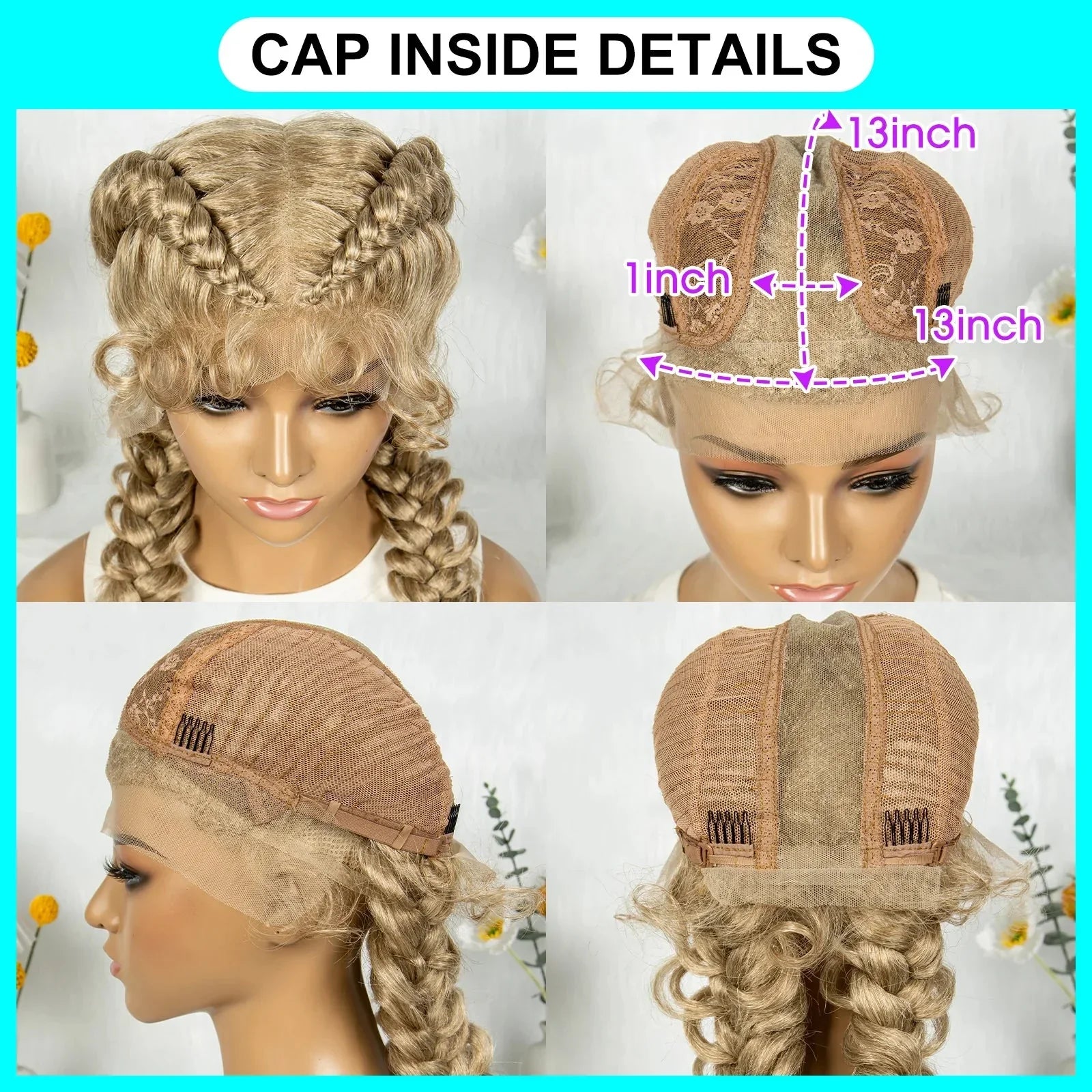 36" Twisted Braids Lace Front Wig | 13x1 | Senegalese Twist | Baby Hair | Handmade Synthetic Braids