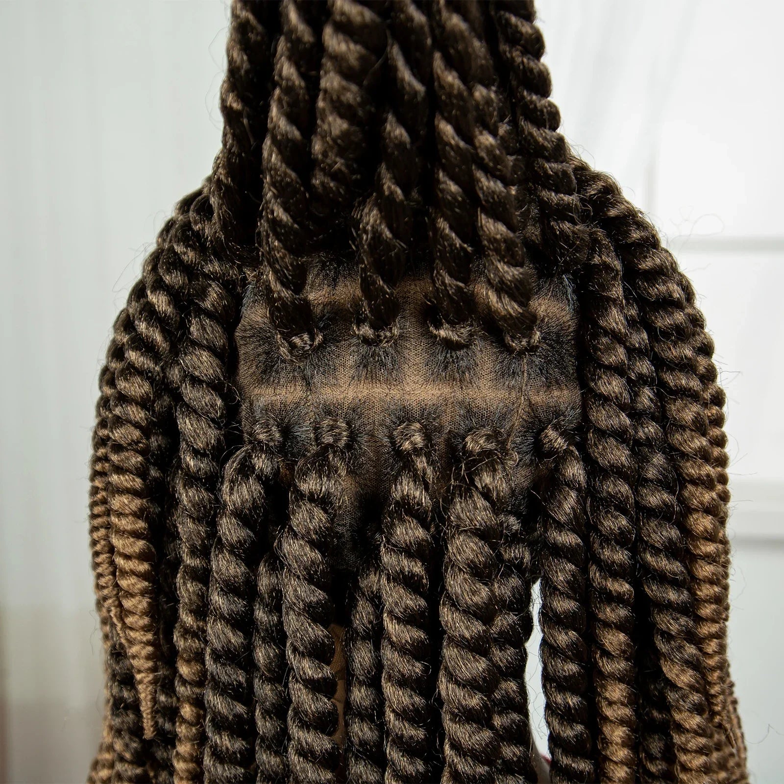 16" Twist Knotless Braids Wig | HD Full Lace | Baby Hair | Natural Look