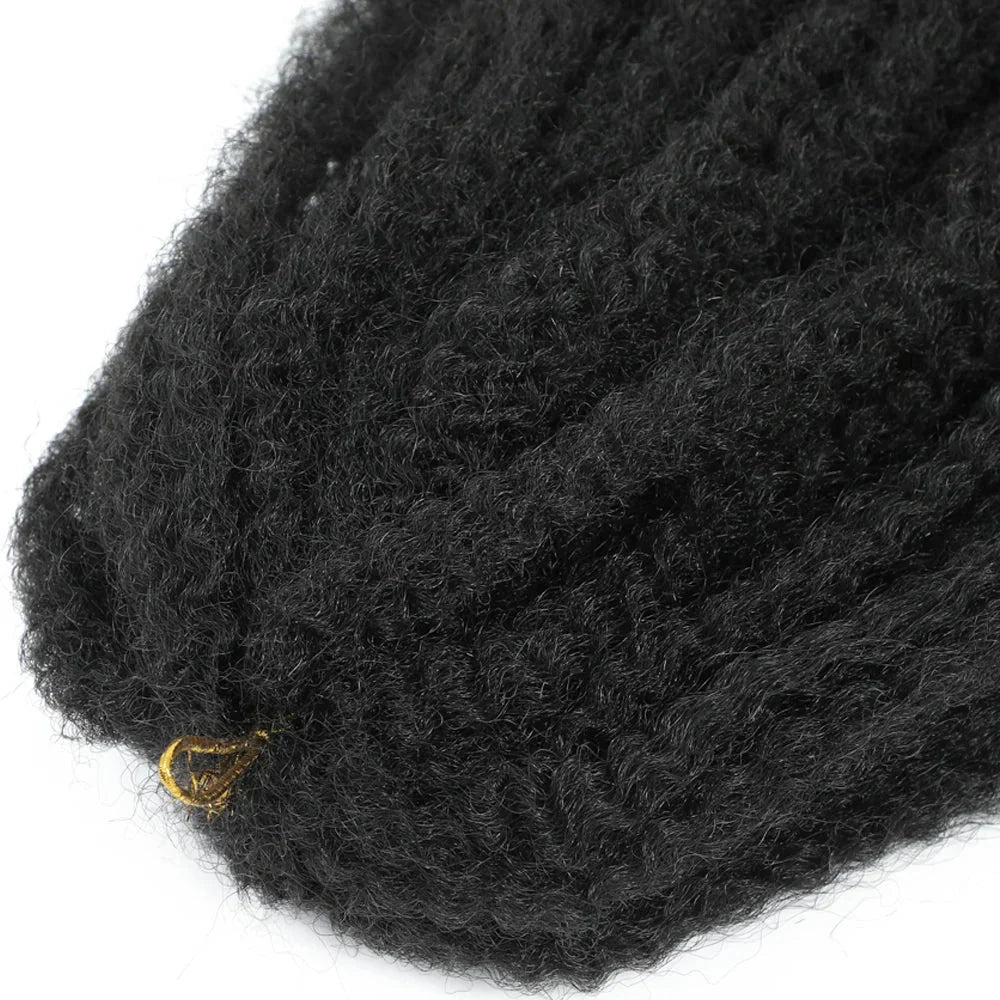 18" Marley Twist Braiding Hair | Crochet Braids | Afro Twist Kinky Hair Extensions | Ombre Colors | 30 Strands/Pack