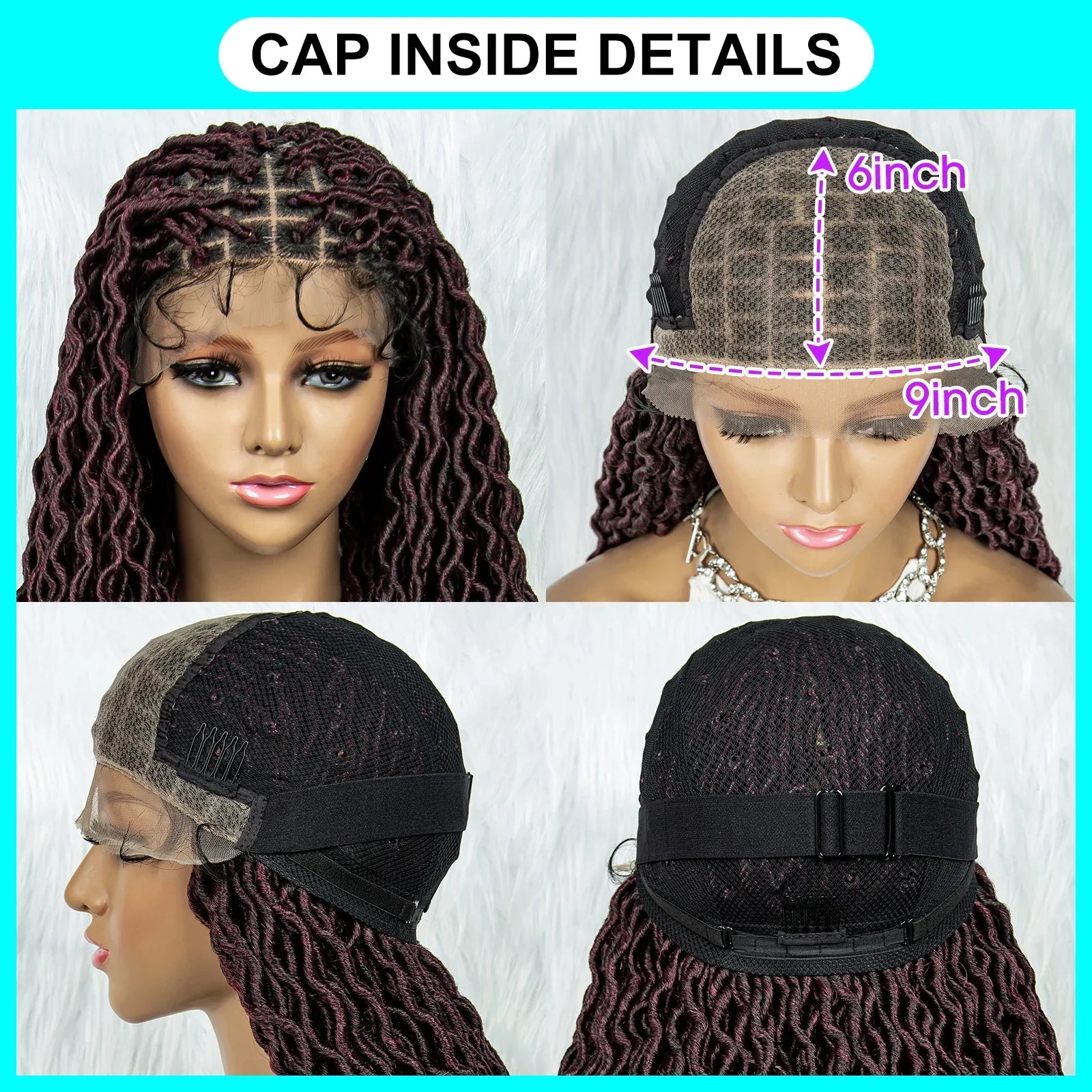 32 Inch Goddess Locs Lace Front Wig | Curly Ends | Faux Locs | Synthetic Hair | With Baby Hair