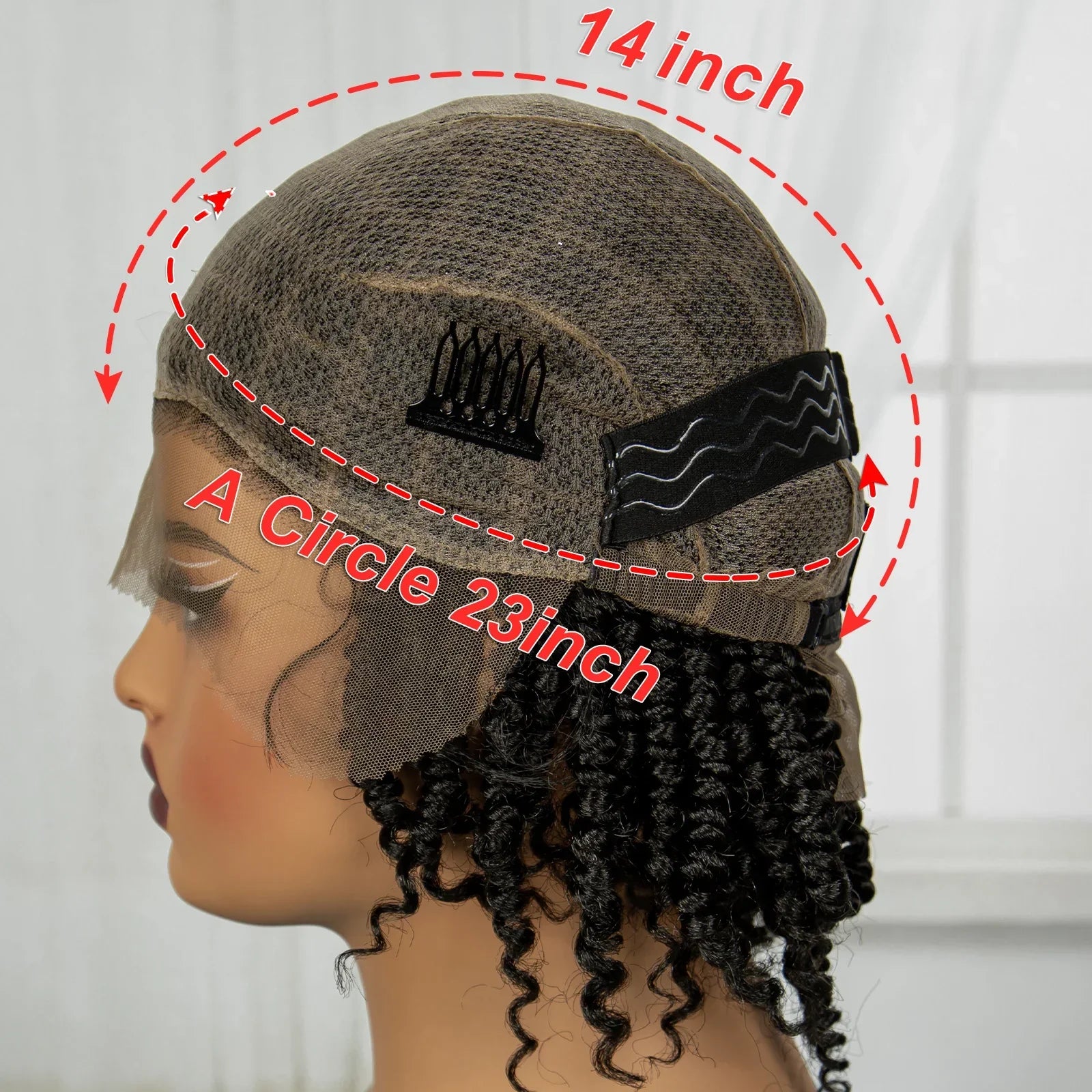 10" Natural Twist Braids Wig | Full Lace | Baby Hair | Short Braided Style