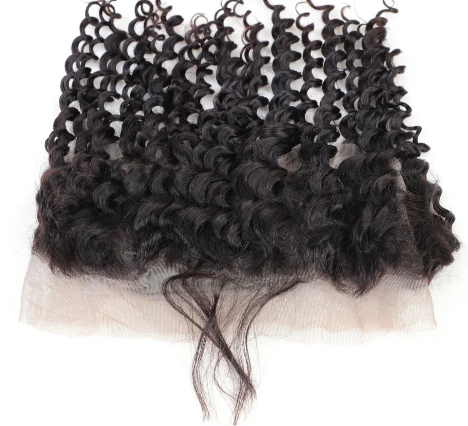 180% Density Deep Wave 360 Lace Frontal Wig | Transparent Swiss Lace Brazilian Remy Human Hair (12-20 Inch)