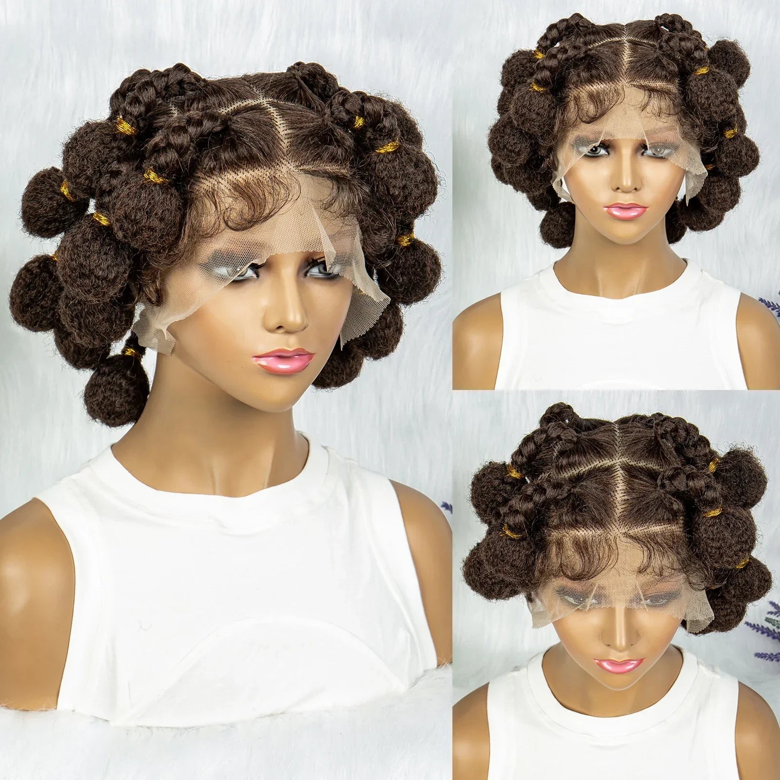 Bantu Knotless Box Braids Wig | Full Lace African Braiding Hair