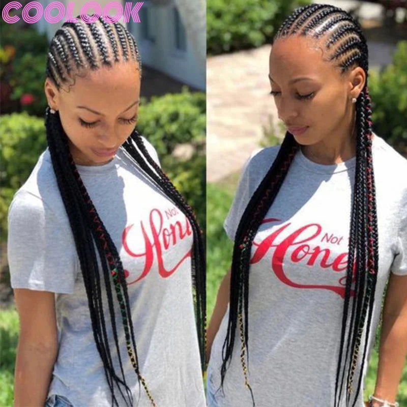 36" Blonde Goddess Braids Wig | Jumbo Plaits | Full Lace Front | Knotless | Handmade