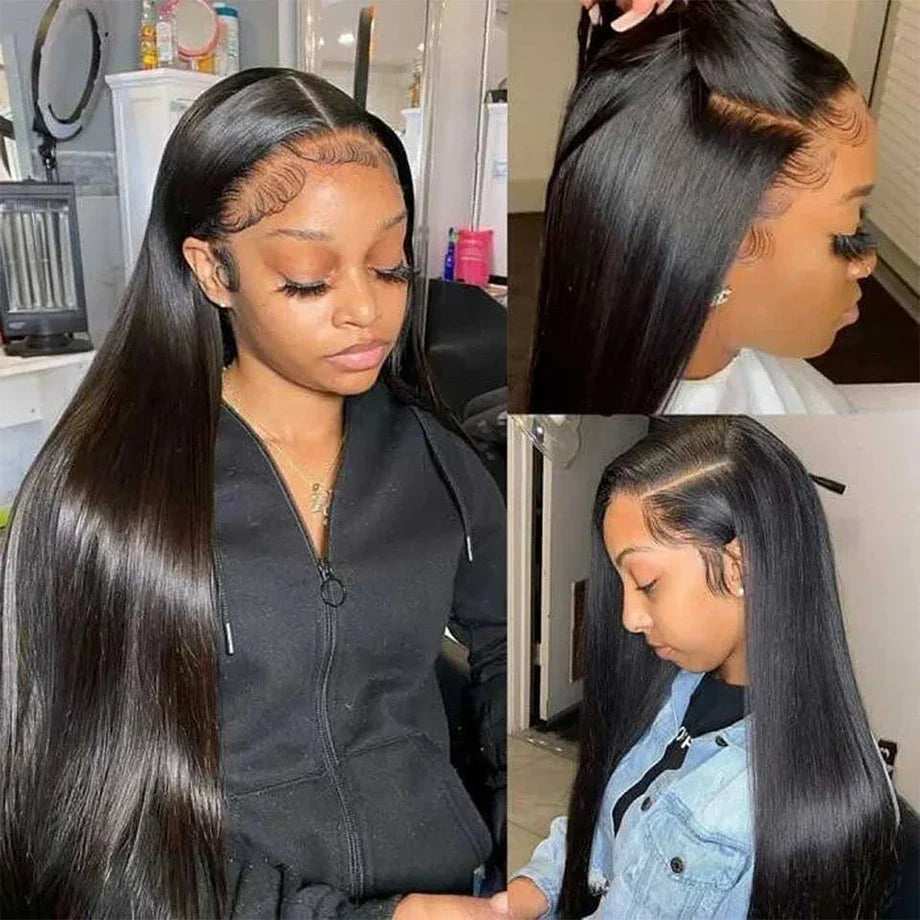 30 Inch Straight HD Lace Frontal Wig | 13x4 Human Hair Remy Wig | Pre-Plucked & Bleached Knots