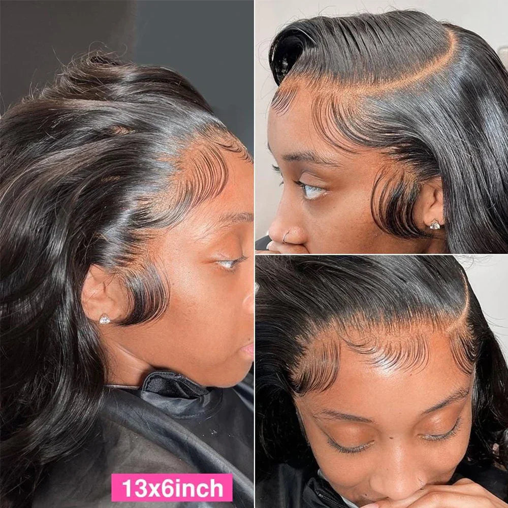 200% Density 13x4 Body Wave HD Transparent Lace Front Wig | Glueless Pre-Plucked Human Hair