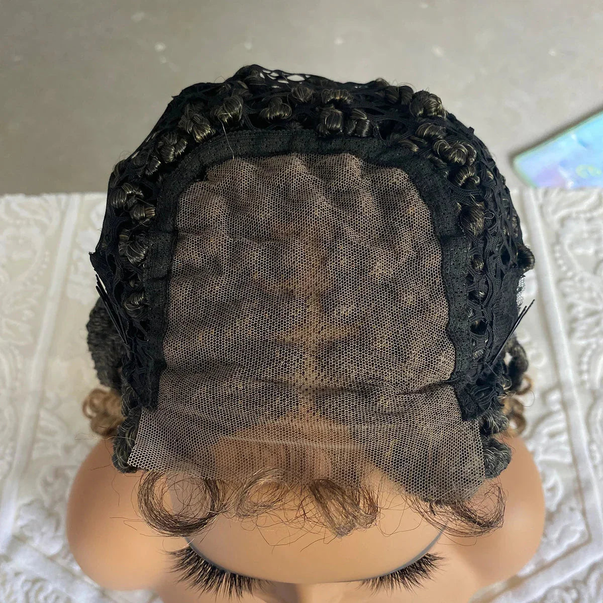 18" Curly End Box Braided Lace Front Wig | 4x4 Lace | Baby Hair | Synthetic Afro Wig