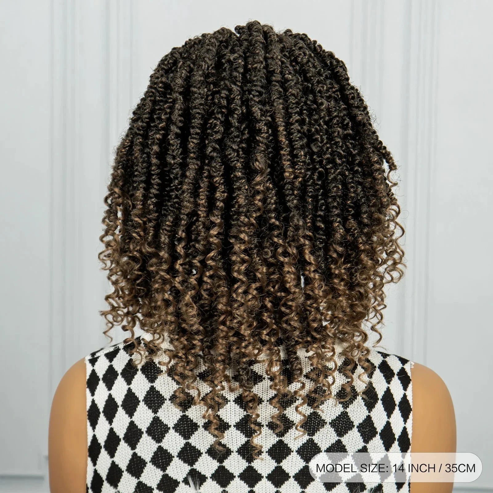 1B/27 Short Passion Twist Lace Front Wig | Knotless Braids | Baby Hair | Synthetic Twist Spring Wig