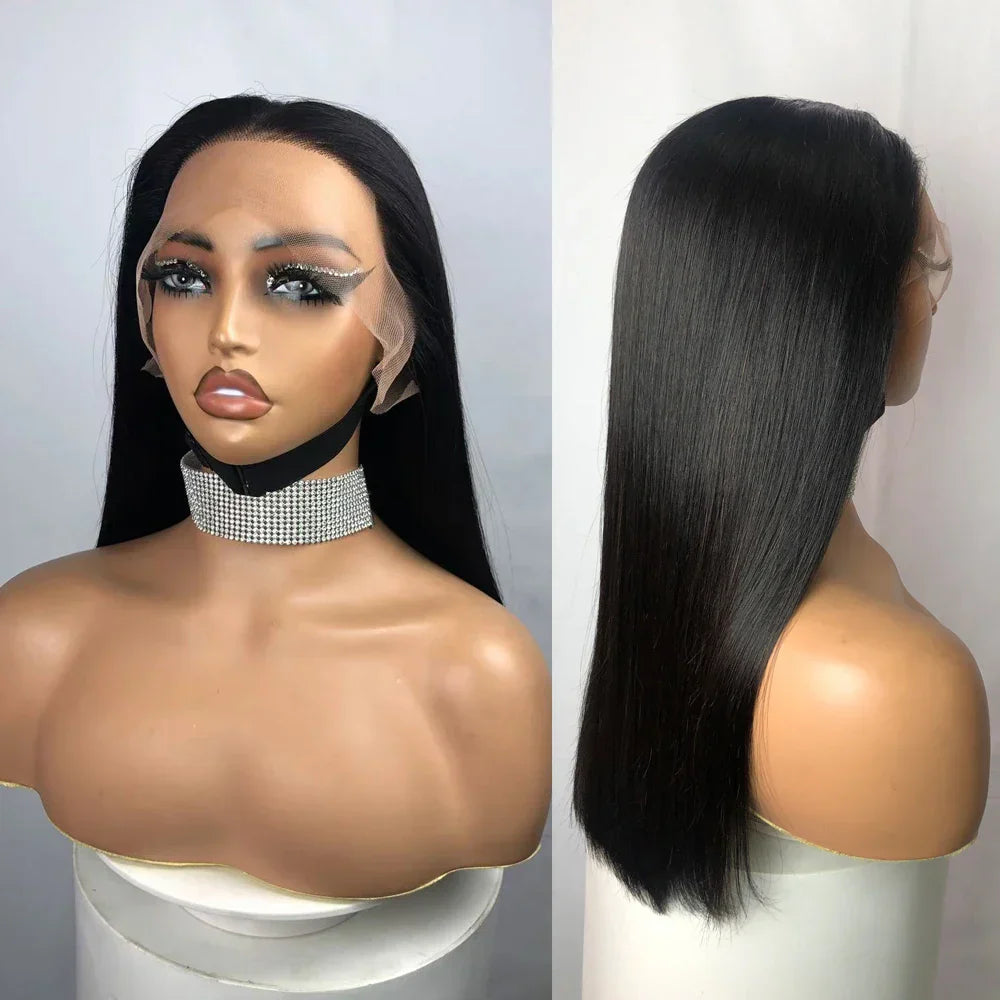 350% Density Double Drawn Straight Lace Front Wig | 13x4 Transparent Brazilian Human Hair