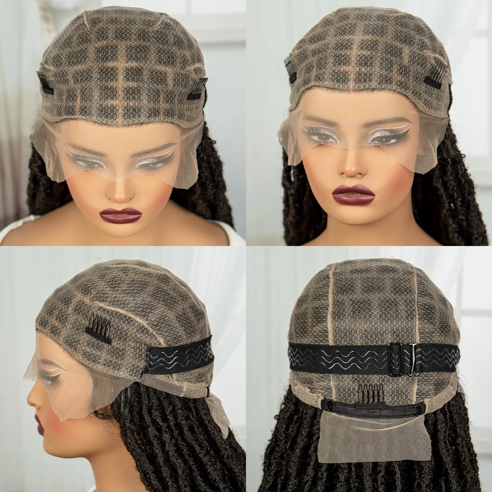 28" Cornrow Faux Locs Full Lace Wig | Goddess Braids | Baby Hair | Knotless Box Braids