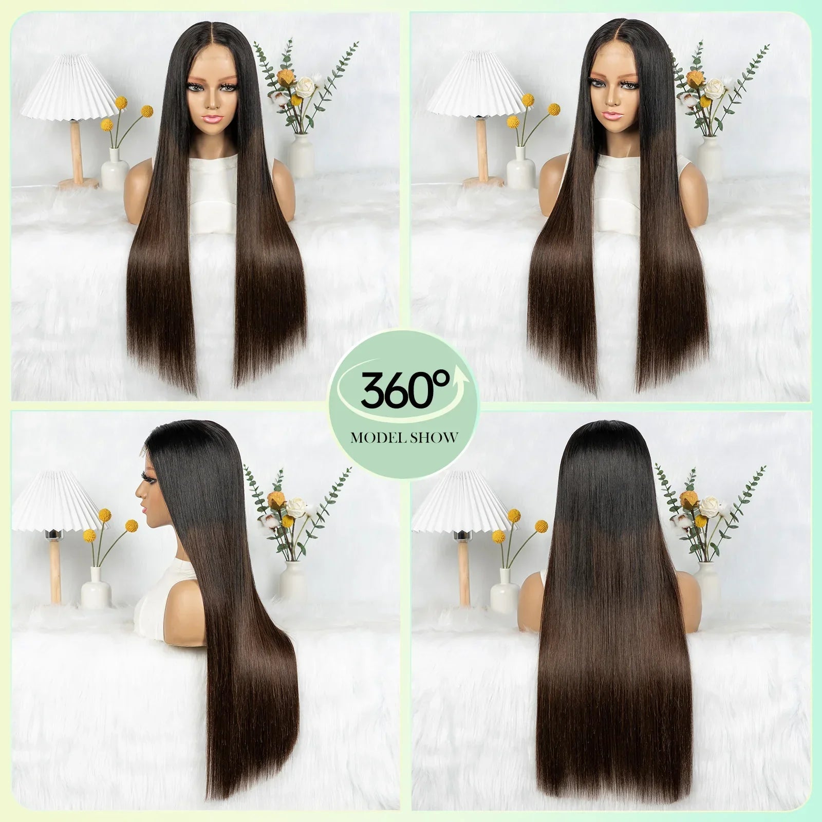 16A Double Drawn 1BT4 Chocolate Brown Bone Straight Wig | 2x6 Real HD Lace Raw Vietnamese Virgin Human Hair