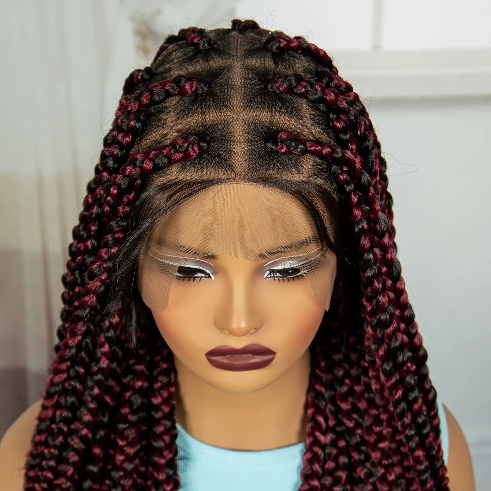 36" Knotless Box Braids Wig | Full Lace | Baby Hair | Natural Look
