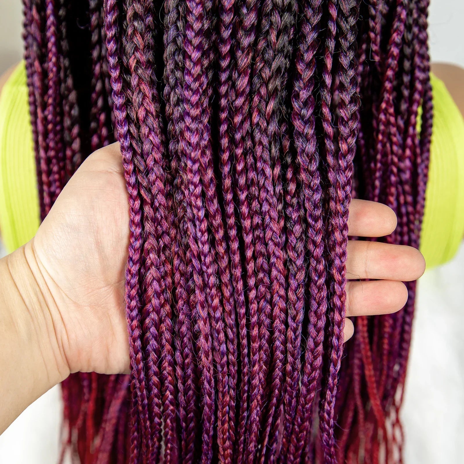 36" Ombre Knotless Braids Wig | 1B/27 | 9x6 Lace Front | Baby Hair