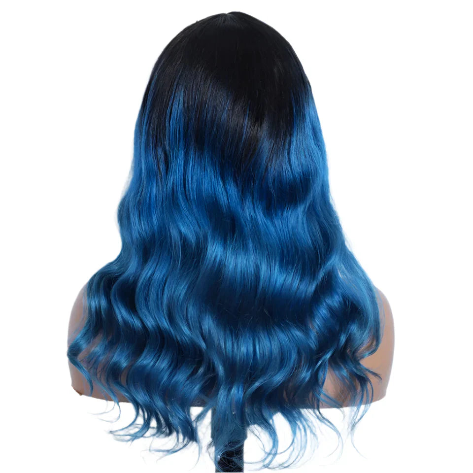 22" Body Wave Wig with Bangs | Full Machine Made Brazilian Virgin Remy Human Hair