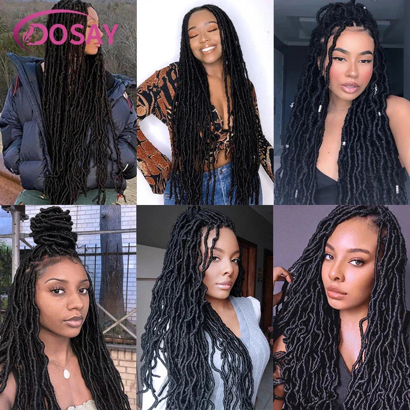 40" Butterfly Locs & Passion Twist Wig | 360 Full Lace | Box Braids | Baby Hair | Synthetic