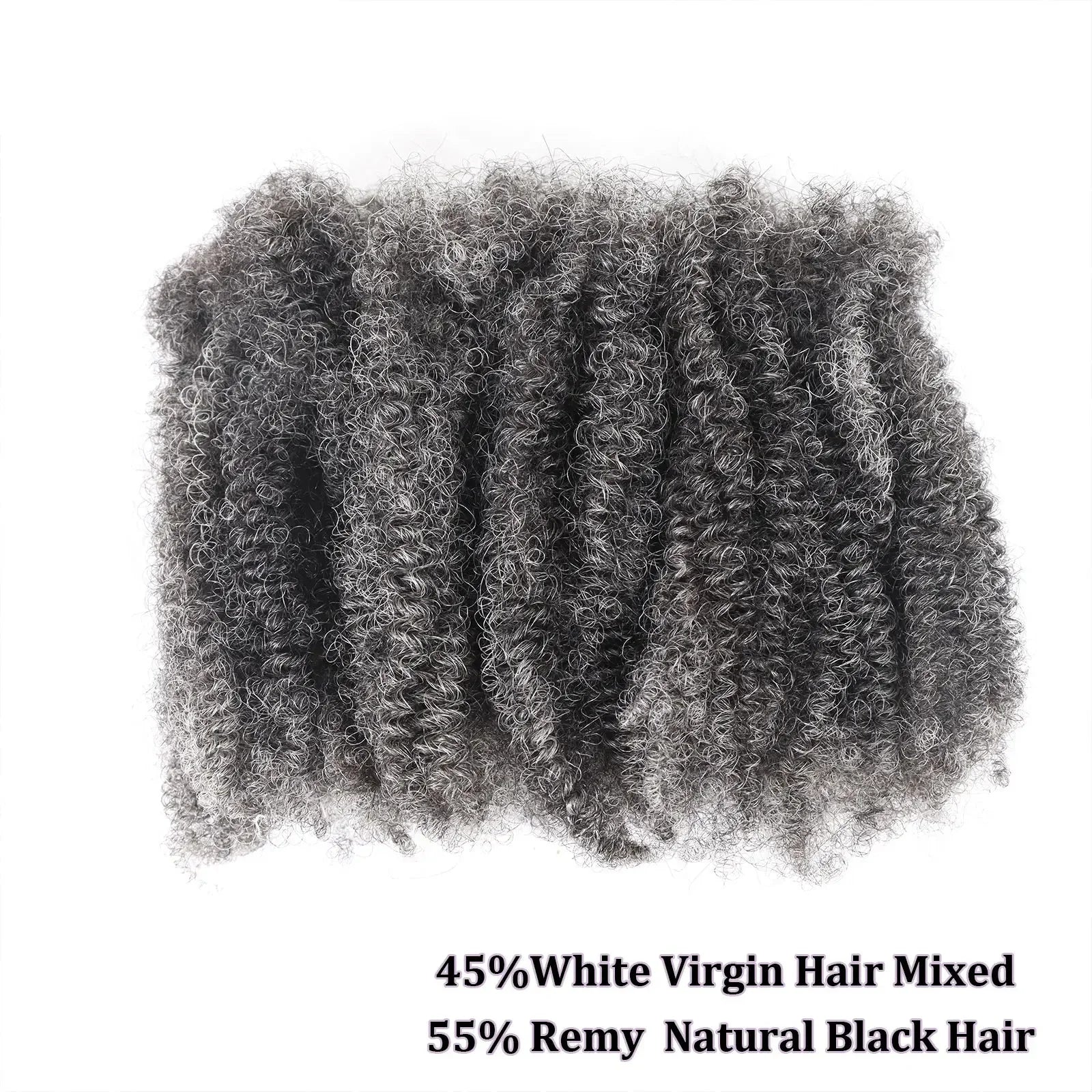 50g Afro Kinky Curly Bulk Human Hair | Braiding & Crochet Hair Extensions