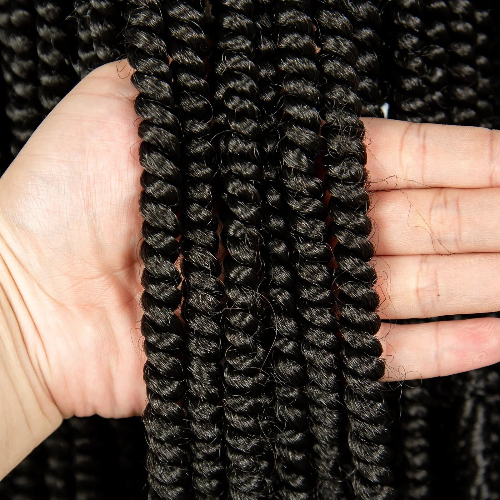 20 Inch Knotless Box Braids Full Lace Wig | Transparent Lace Synthetic Braided Wig with Baby Hair