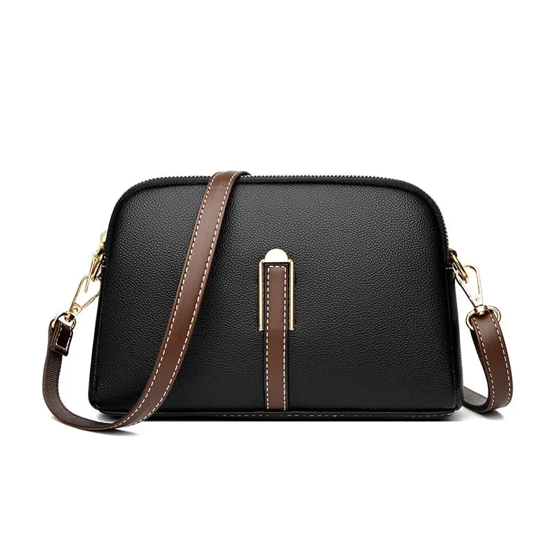 100% Genuine Leather Shoulder Bag for Women | Designer Cowhide Flap Handbag & Luxury Messenger Crossbody Bag