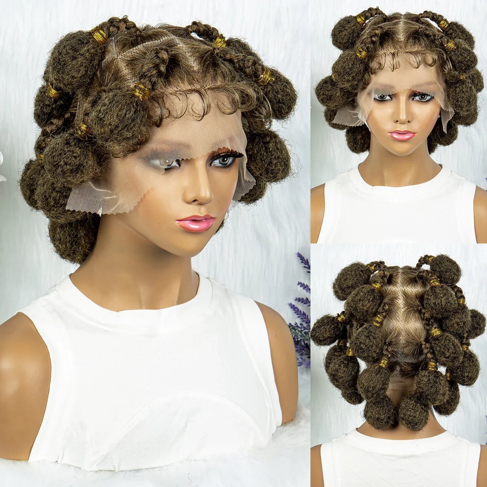 Bantu Knotless Box Braids Wig | Full Lace African Braiding Hair