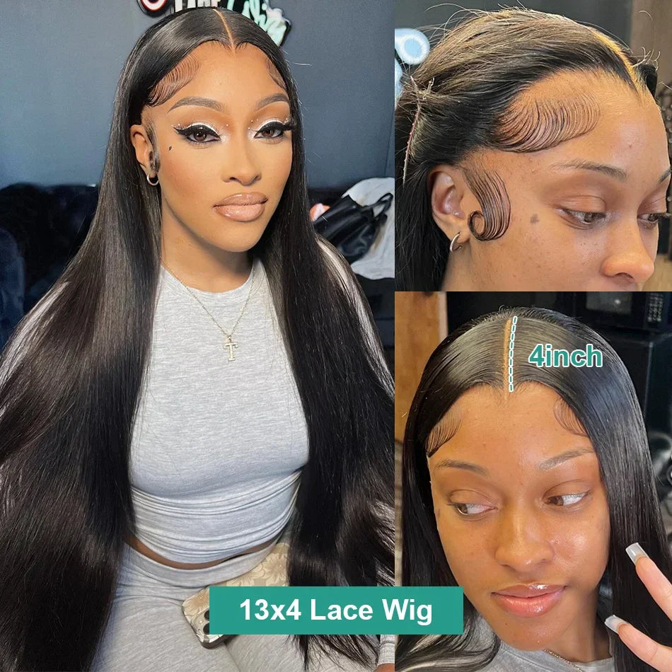 30 Inch Bone Straight HD Lace Frontal Wig | 13x6 & 13x4 Human Hair | Pre-Plucked
