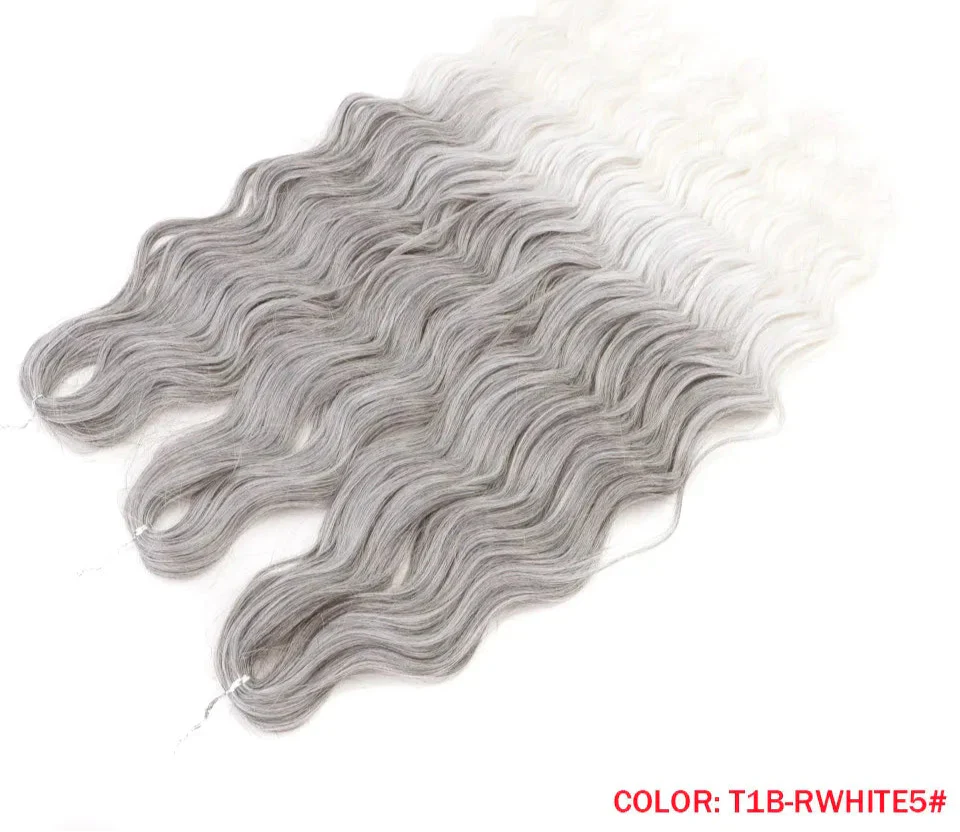 24" Orange Twist Crochet Hair | Synthetic Deep Wave Braiding Hair Extensions | Water Wave Hair | Heat Resistant Fiber | 60 Strands/Pack