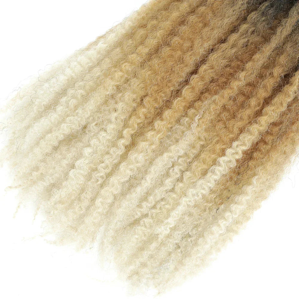 18" Marley Twist Braiding Hair | Crochet Braids | Afro Twist Kinky Hair Extensions | Ombre Colors | 30 Strands/Pack