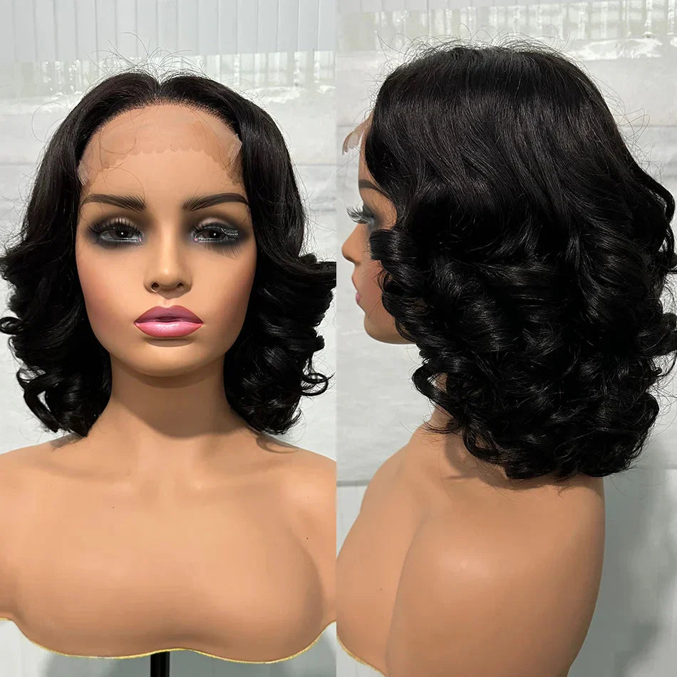 100% Human Hair | Highlight | Vietnamese | Bob | Bouncy | Loose | Curly | HD Lace Closure | Glueless Wigs | Human Hair | Ready To Wear