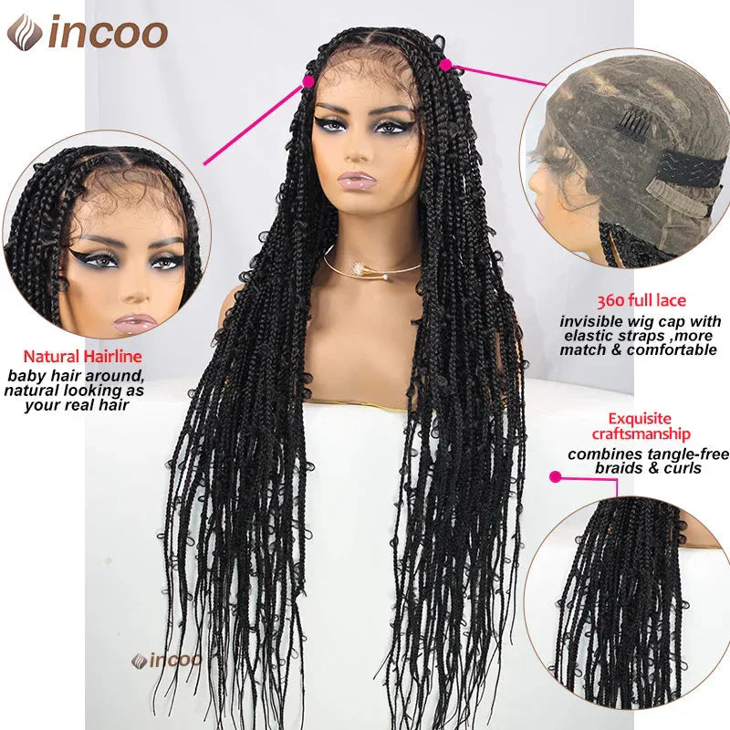 36" Butterfly Locs Crochet Wig | Full Lace Front | Knotless Braids | Baby Hair | Synthetic