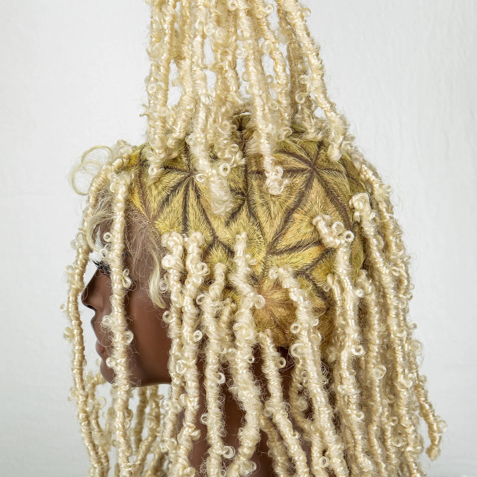 613 Blonde Butterfly Locs Braids Wig | Knotless Crochet | Full Lace