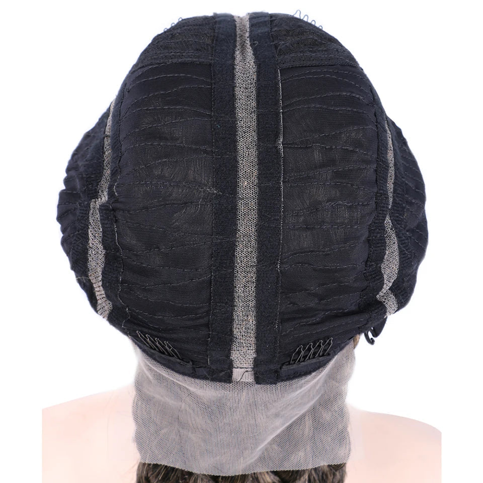 32" Hand-Made Knotless Box Braided Lace Front Wig | French Braid | Baby Hair | Glueless Synthetic Wig