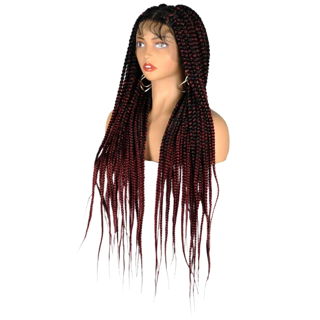 360 Knotless Box Braids Wig | Super Long | Full Lace | Baby Hair | Synthetic Braids | Black Women