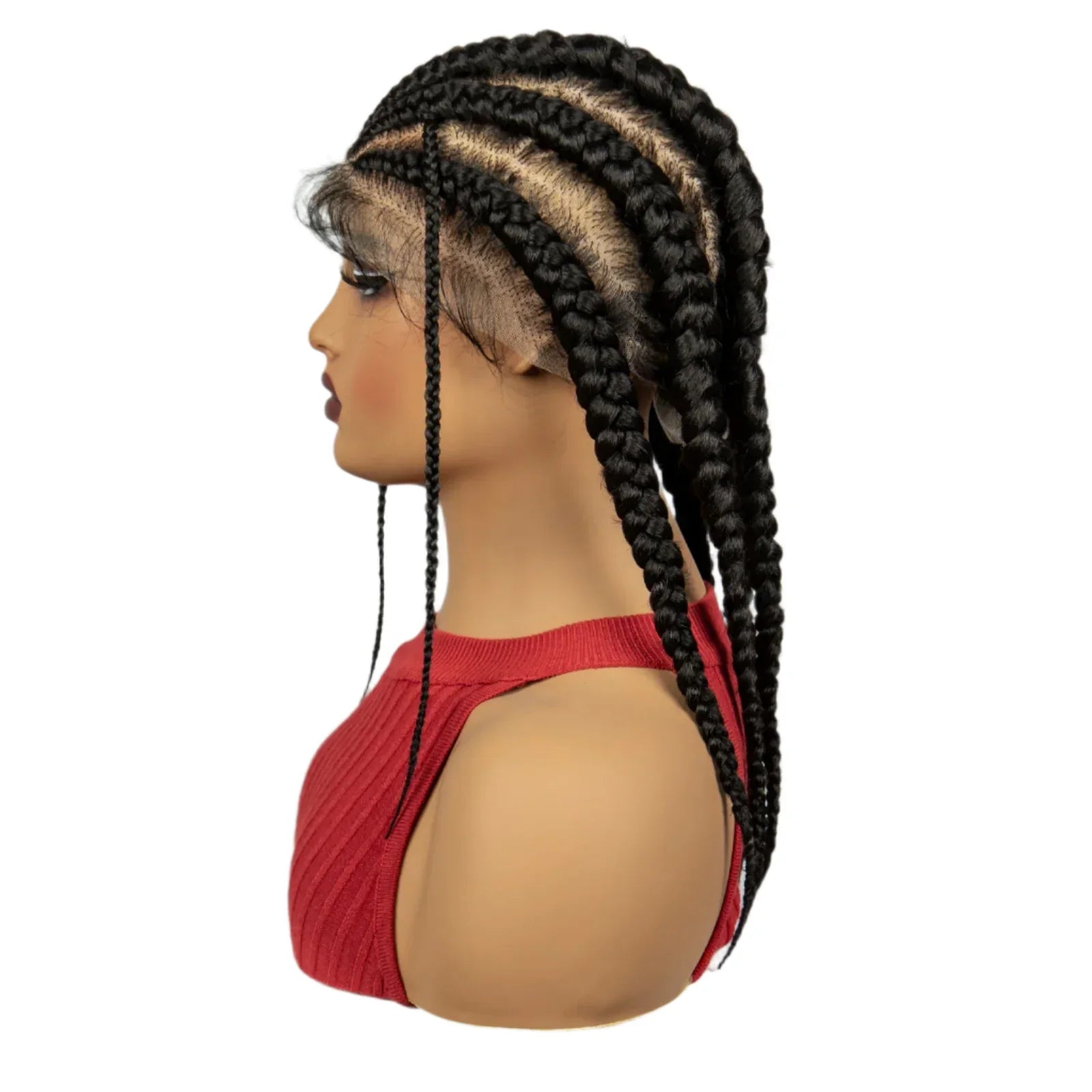 18" Natural Braided Wig | Full Lace | Baby Hair | Everyday Style