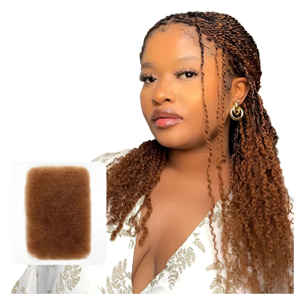 Afro Kinky Bulk Human Hair for Braiding & Dreadlocks | 100% Virgin Brazilian Remy Extensions (50g)