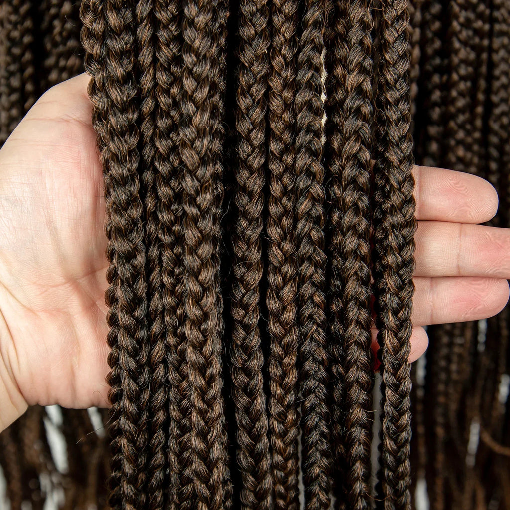 36" Ombre Knotless Braids Wig | 1B/27 | 9x6 Lace Front | Baby Hair