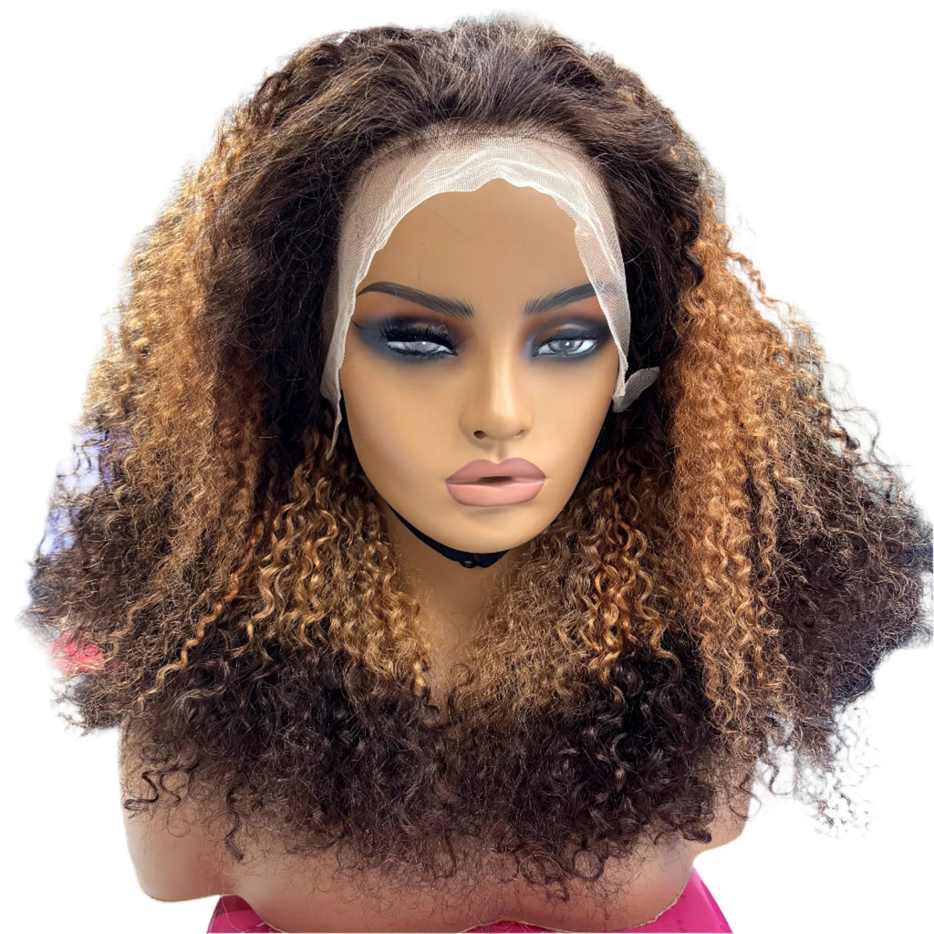 350% Density Pixie Curly HD Lace Frontal Wig | Bouncy Burmese Human Hair