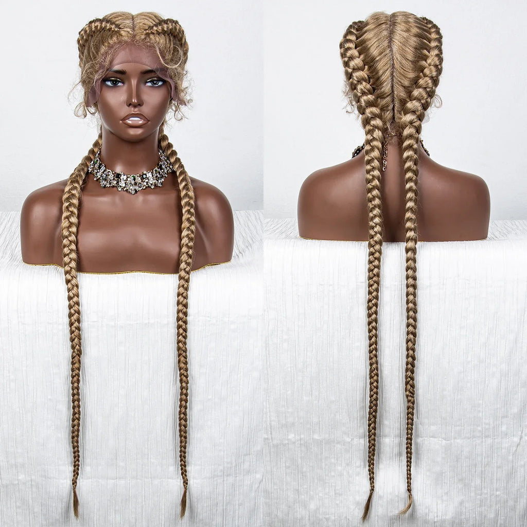 36" Twist Braided Wig | Lace Front | Natural Color | Clearance Sale