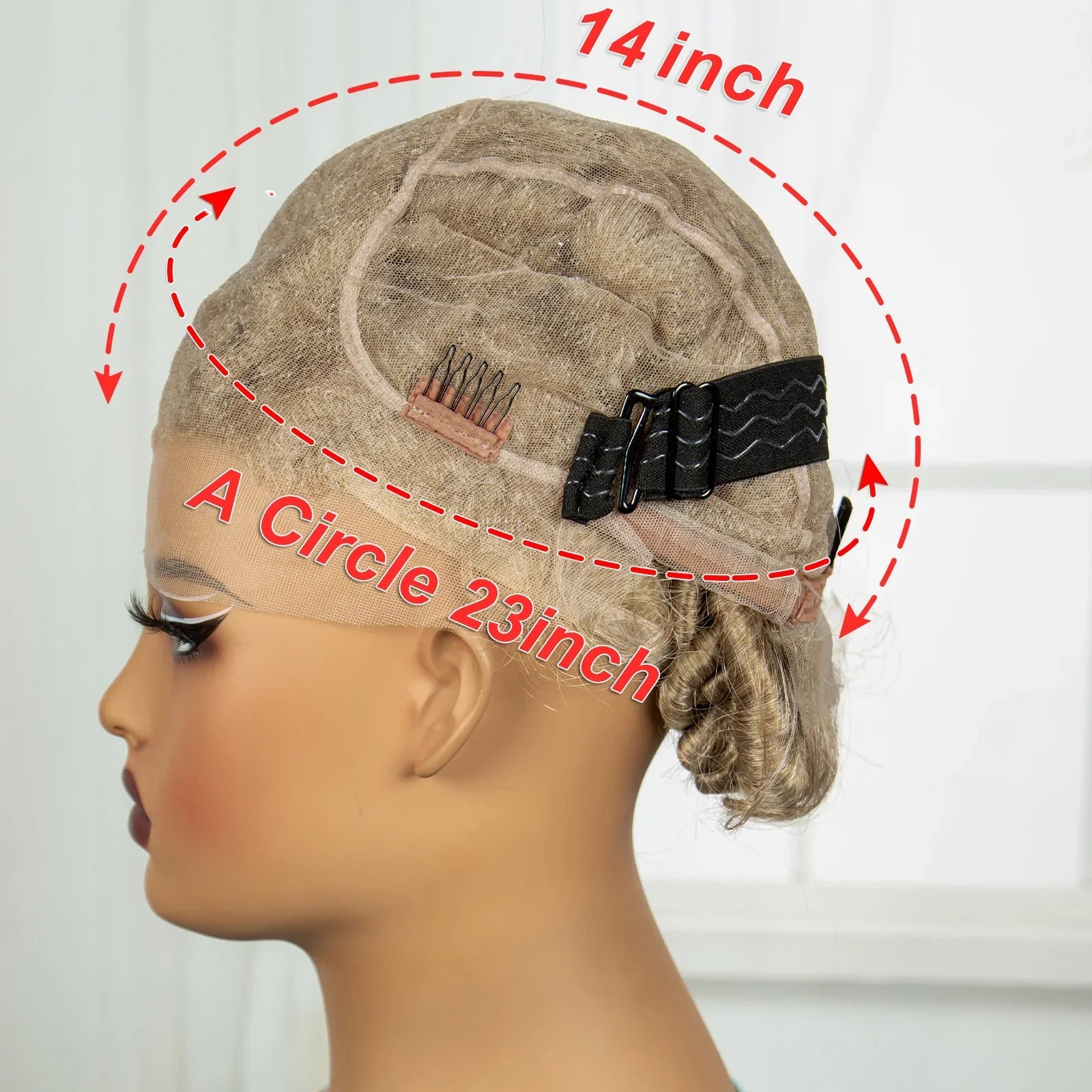 613 Blonde Short Handmade Bantu Knotless Braids Wig | Full Lace