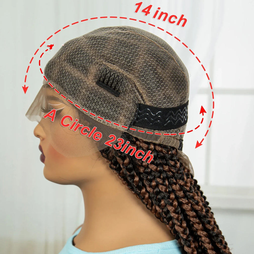 36" Knotless Box Braids Wig | Full Lace | Baby Hair | Natural Look