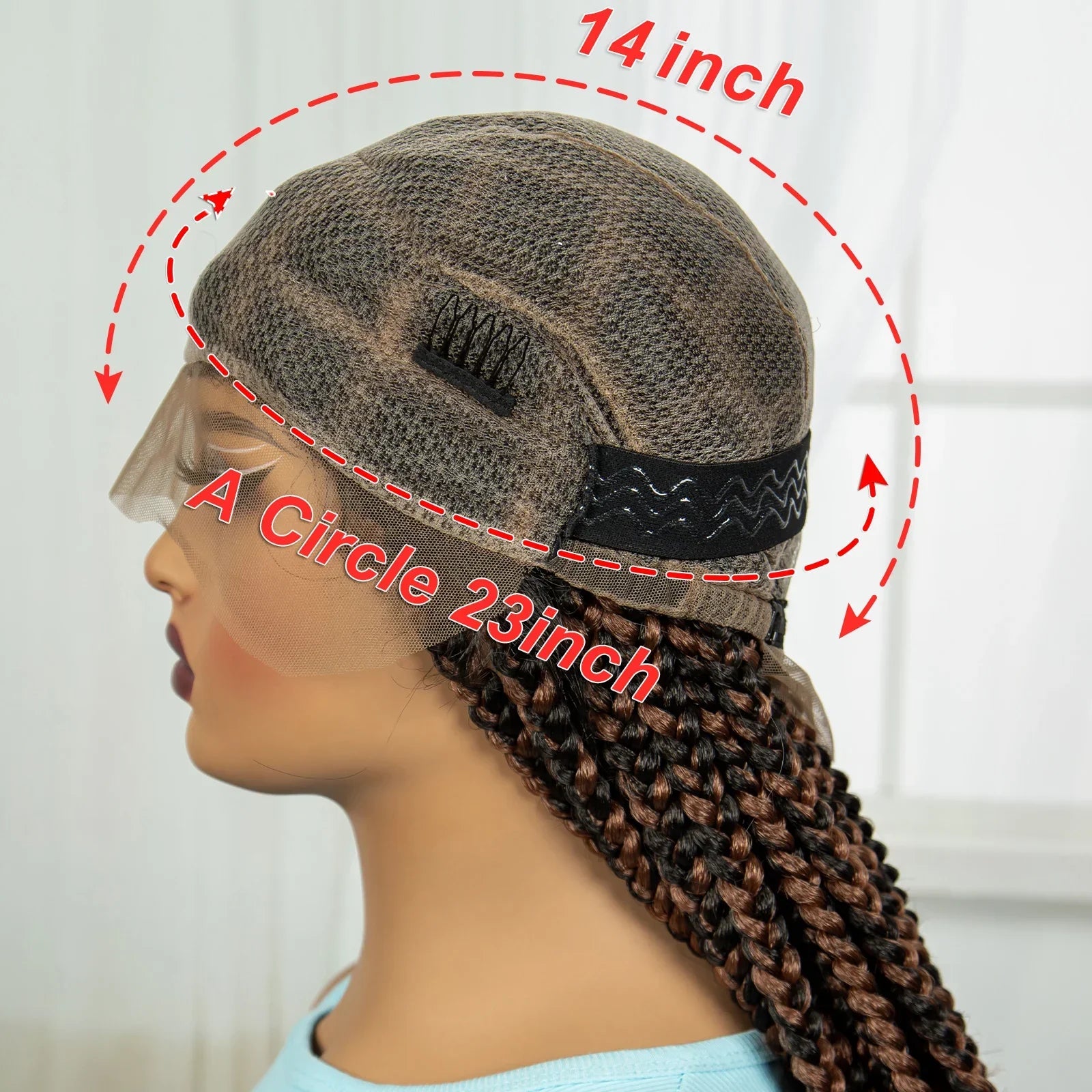 36" Knotless Box Braids Wig | Full Lace | Baby Hair | Natural Look