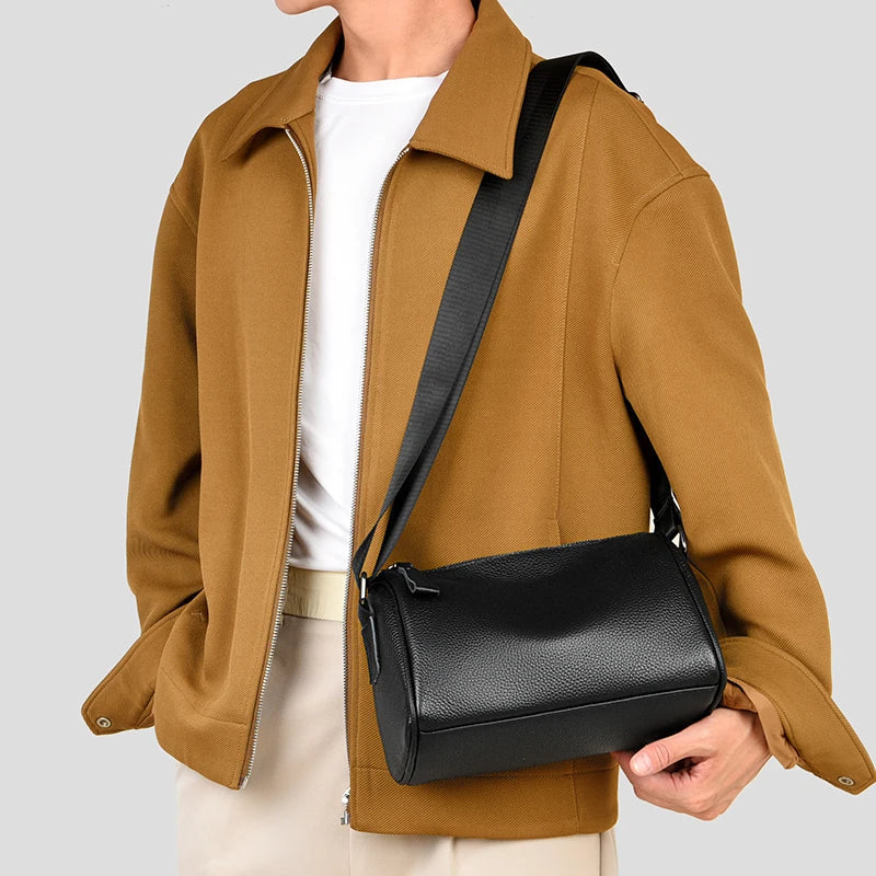 100% Genuine Leather Casual Men's Messenger Bags | Luxury Brand Male Crossbody & Shoulder Bags (Fashion)